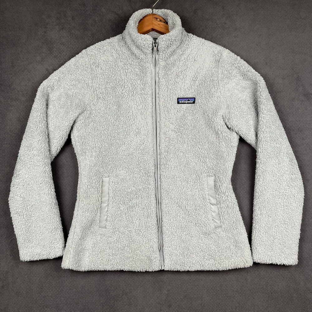 Patagonia Los Gatos Fleece Jacket Womens Medium Gray Full Zip Mock Neck 25211